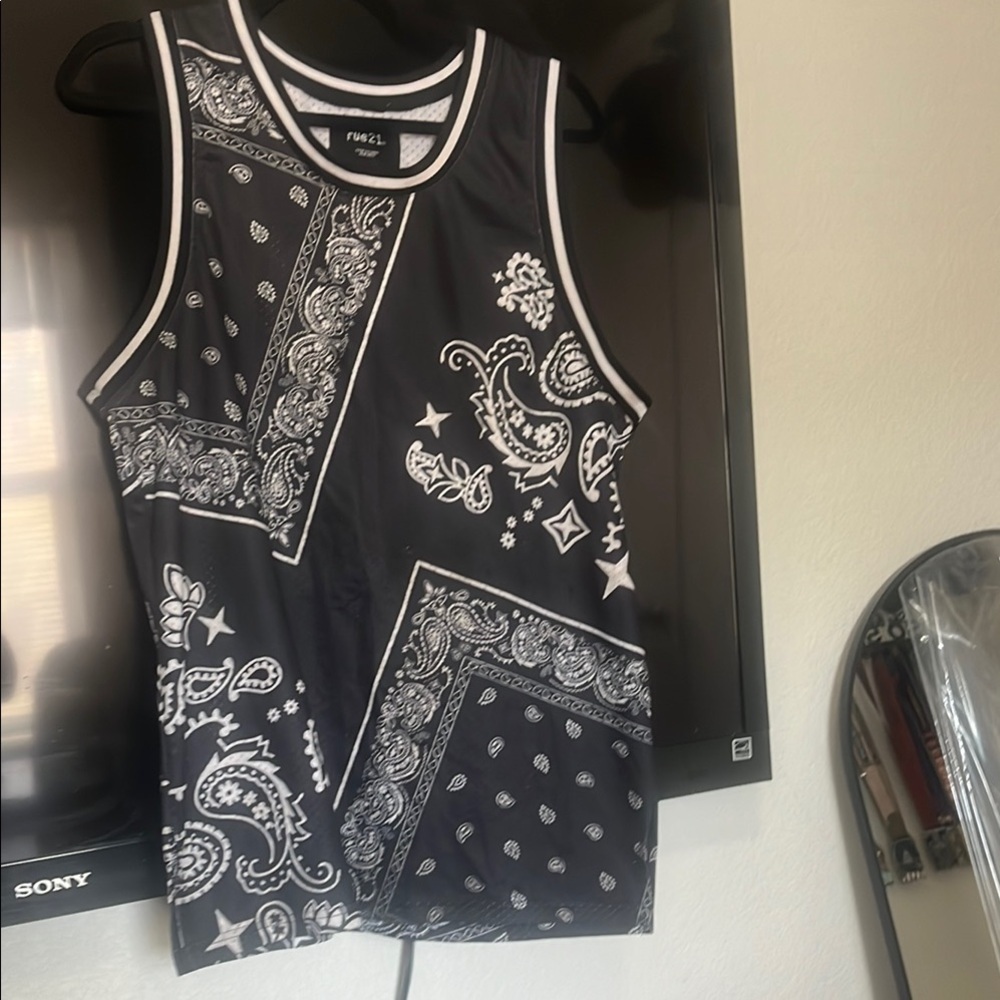 Rue21 Black and White Paisley Tank Dress